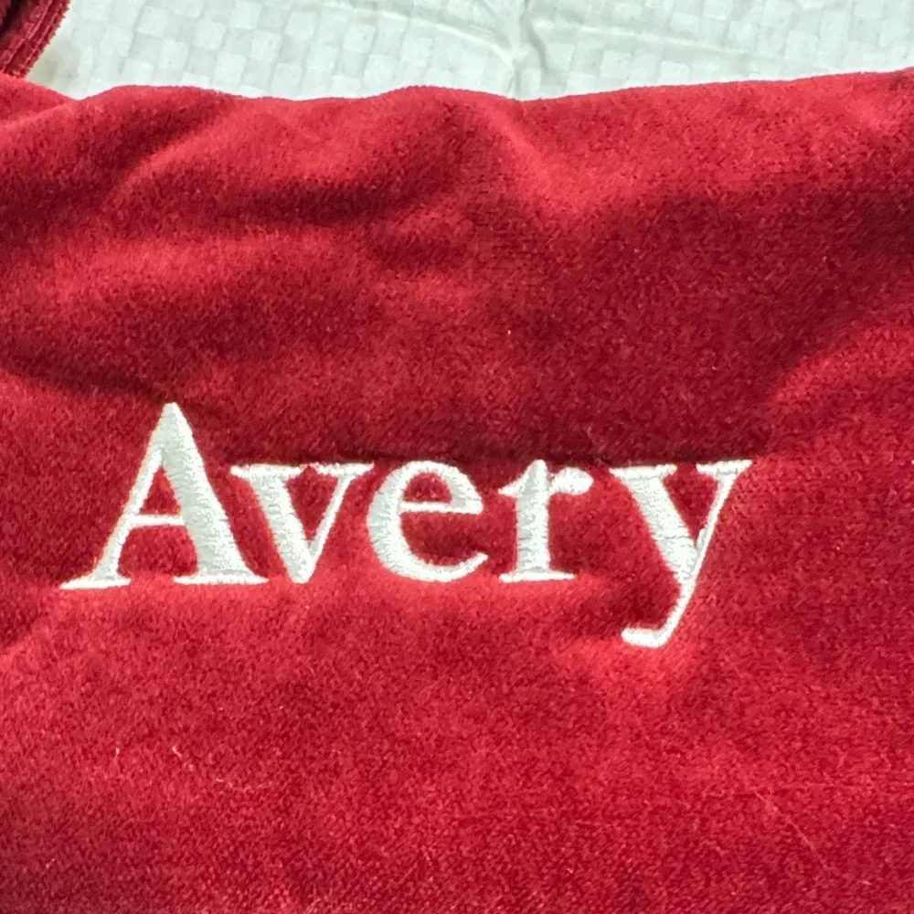 Pottery Barn Red Velvet Holiday Stocking